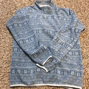 Peter Millar Fair isle pattern fleece 1/4 Zip